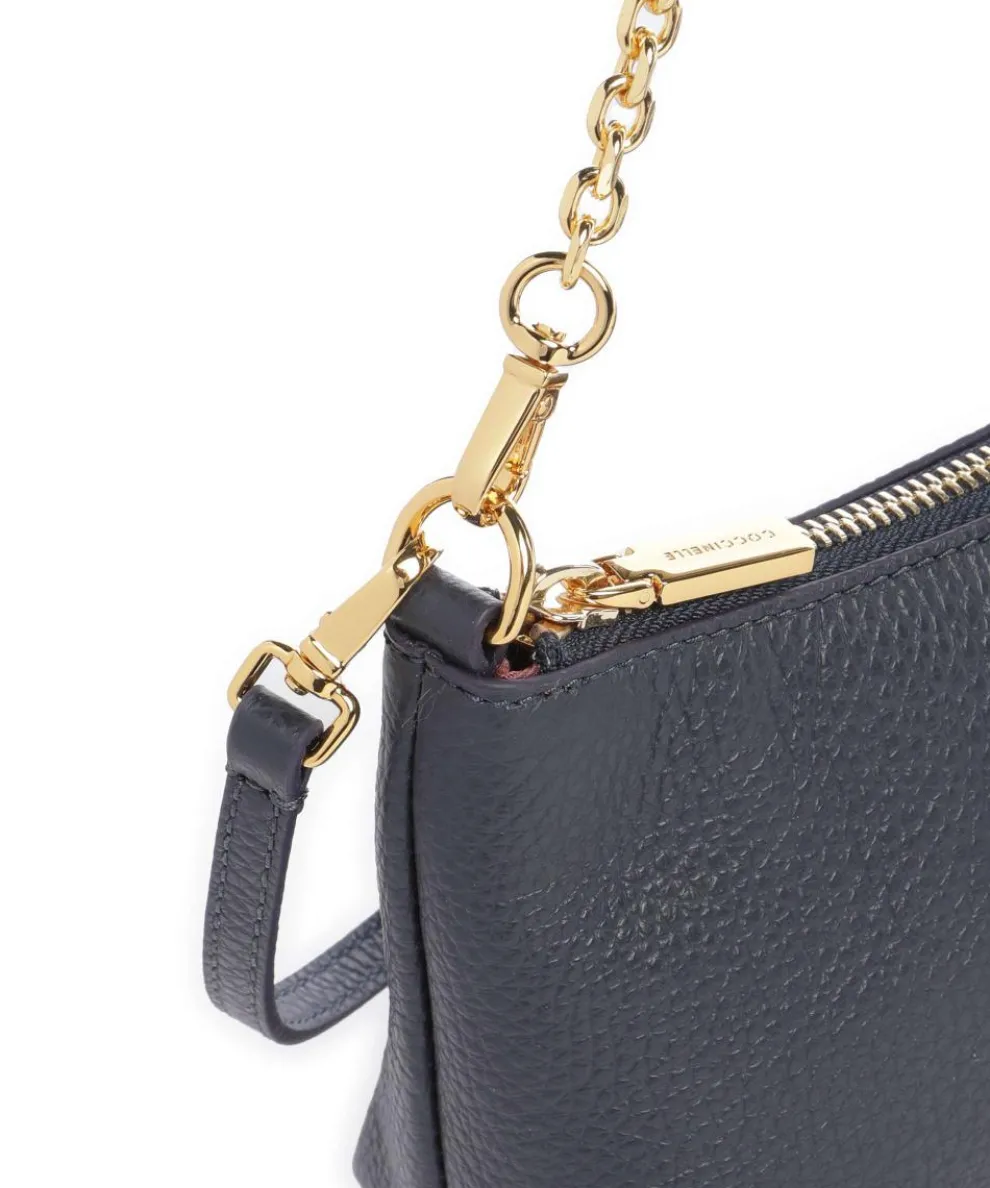 Aura Shoulder bag grained leather dark blue