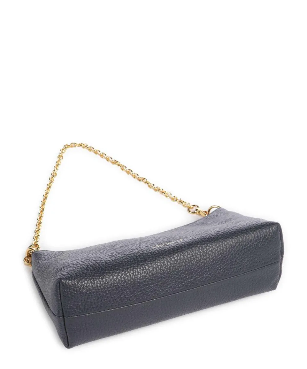Aura Shoulder bag grained leather dark blue