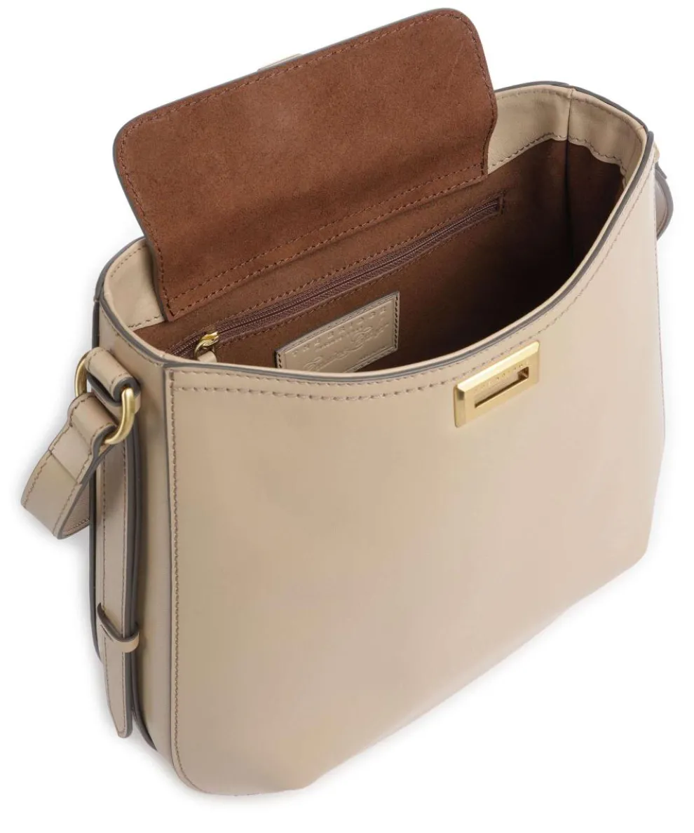 Federica Hobo bag fine grain cow leather beige