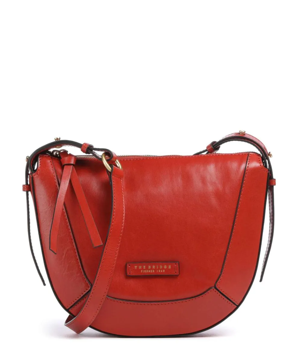 Fedora Crossbody bag fine grain cow leather orange