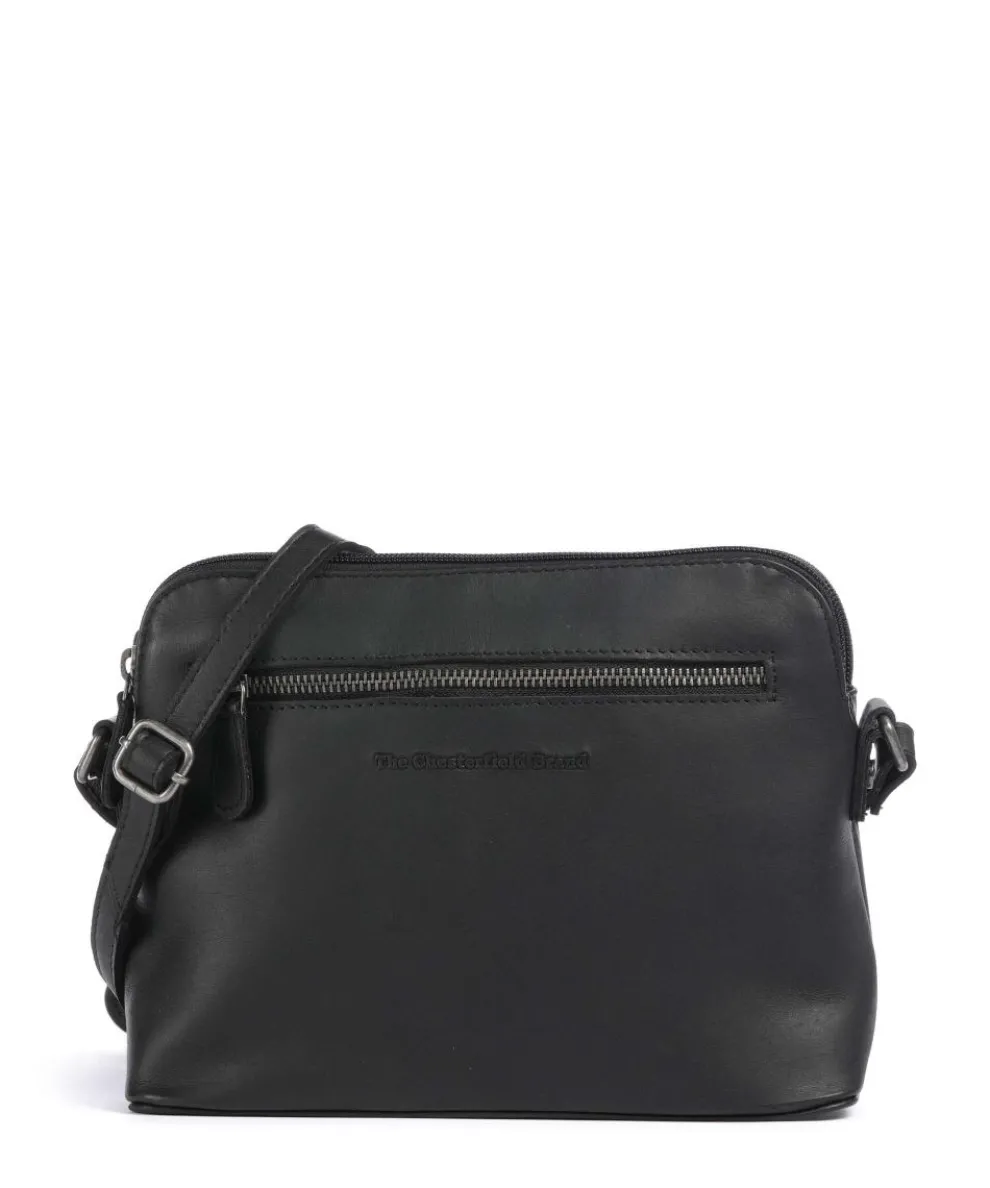 Cow Wax Pull Up Nebraska Crossbody bag cow leather black