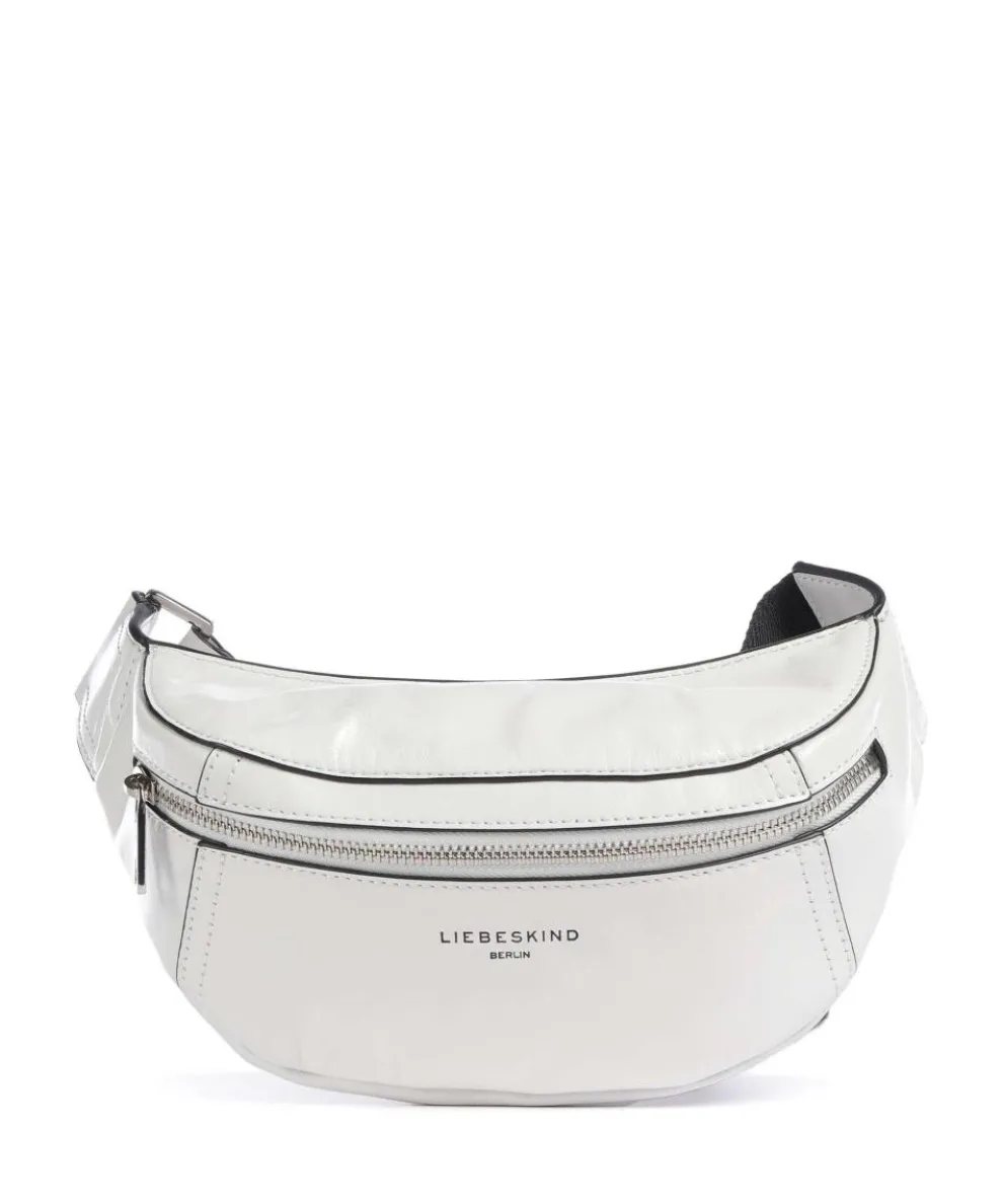 Chudy Paper Touch Crinkle S Fanny pack fine grain leather white