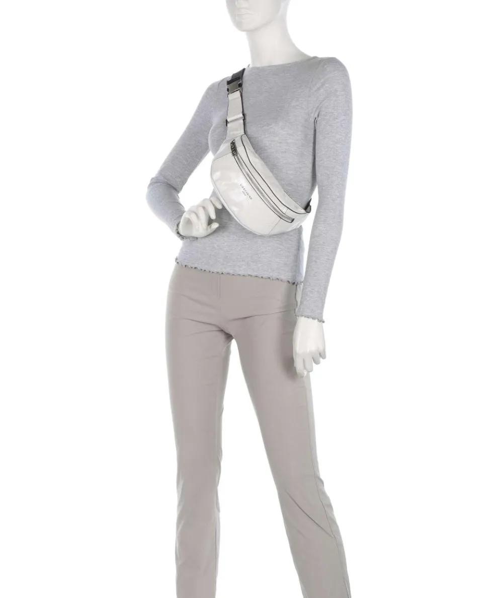 Chudy Paper Touch Crinkle S Fanny pack fine grain leather white