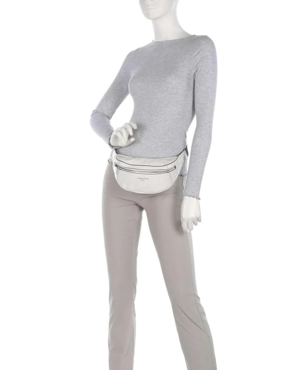 Chudy Paper Touch Crinkle S Fanny pack fine grain leather white