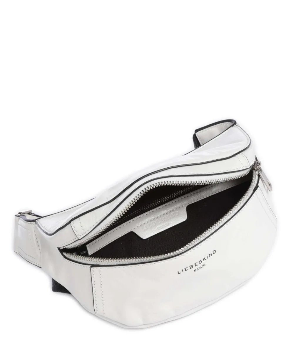 Chudy Paper Touch Crinkle S Fanny pack fine grain leather white