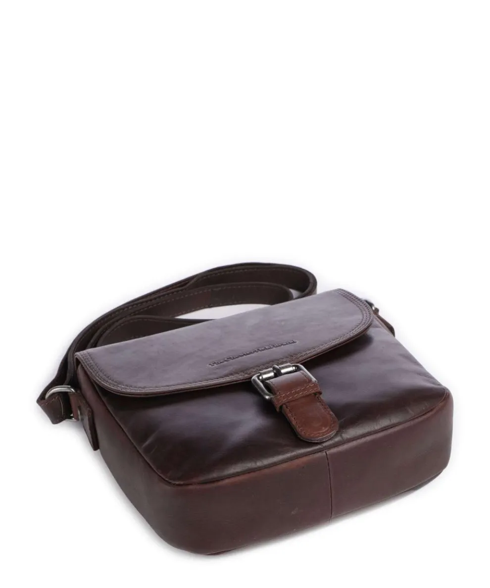 Cow Wax Pull Up Lucian Crossbody bag cow leather dark brown