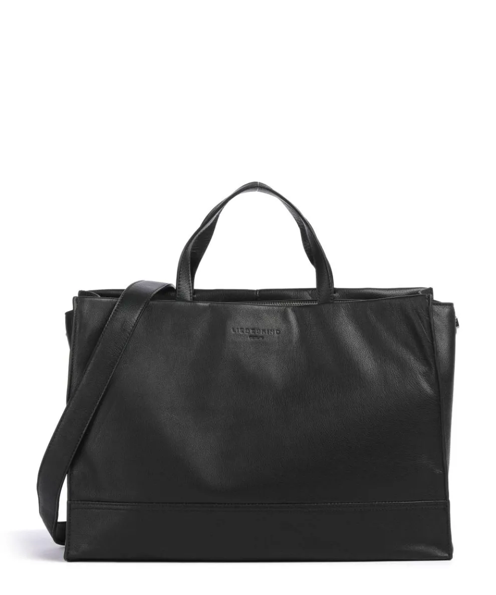 Lou 2 3D Leather L Handbag grained leather black