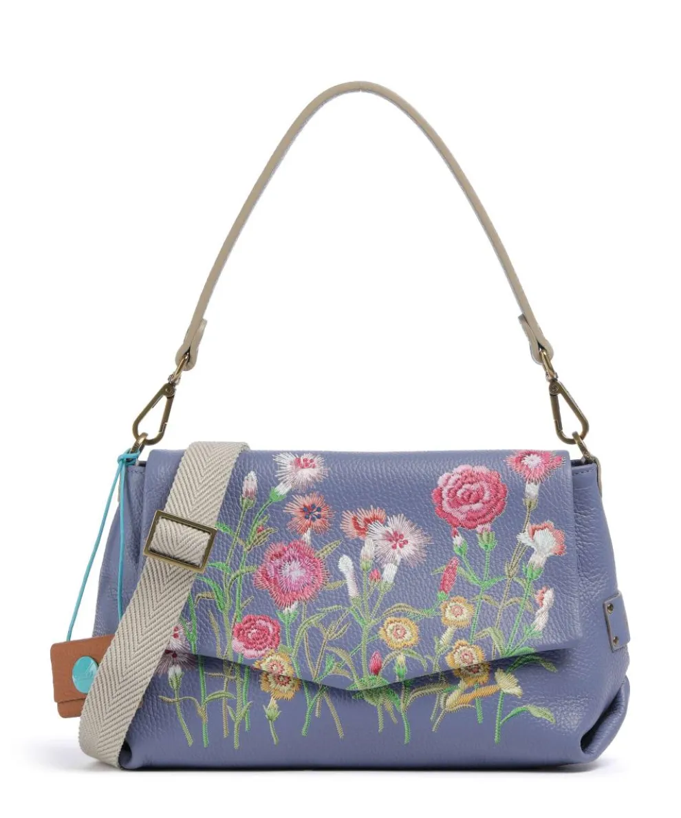 Guadalupe Nihan Shoulder bag grained calfskin blue