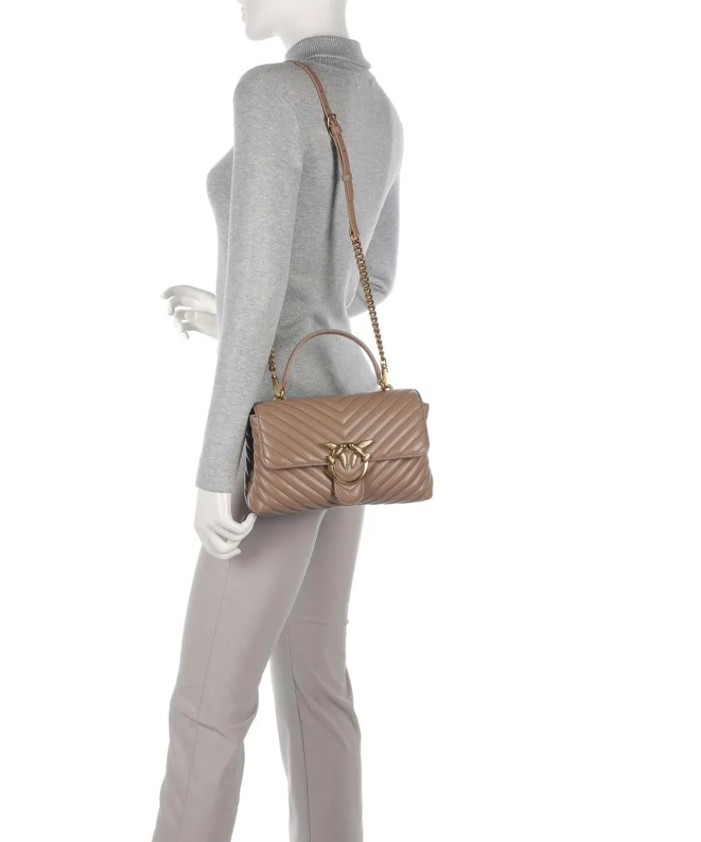 Love Lady Puff Classic Handbag sheepskin leather light brown