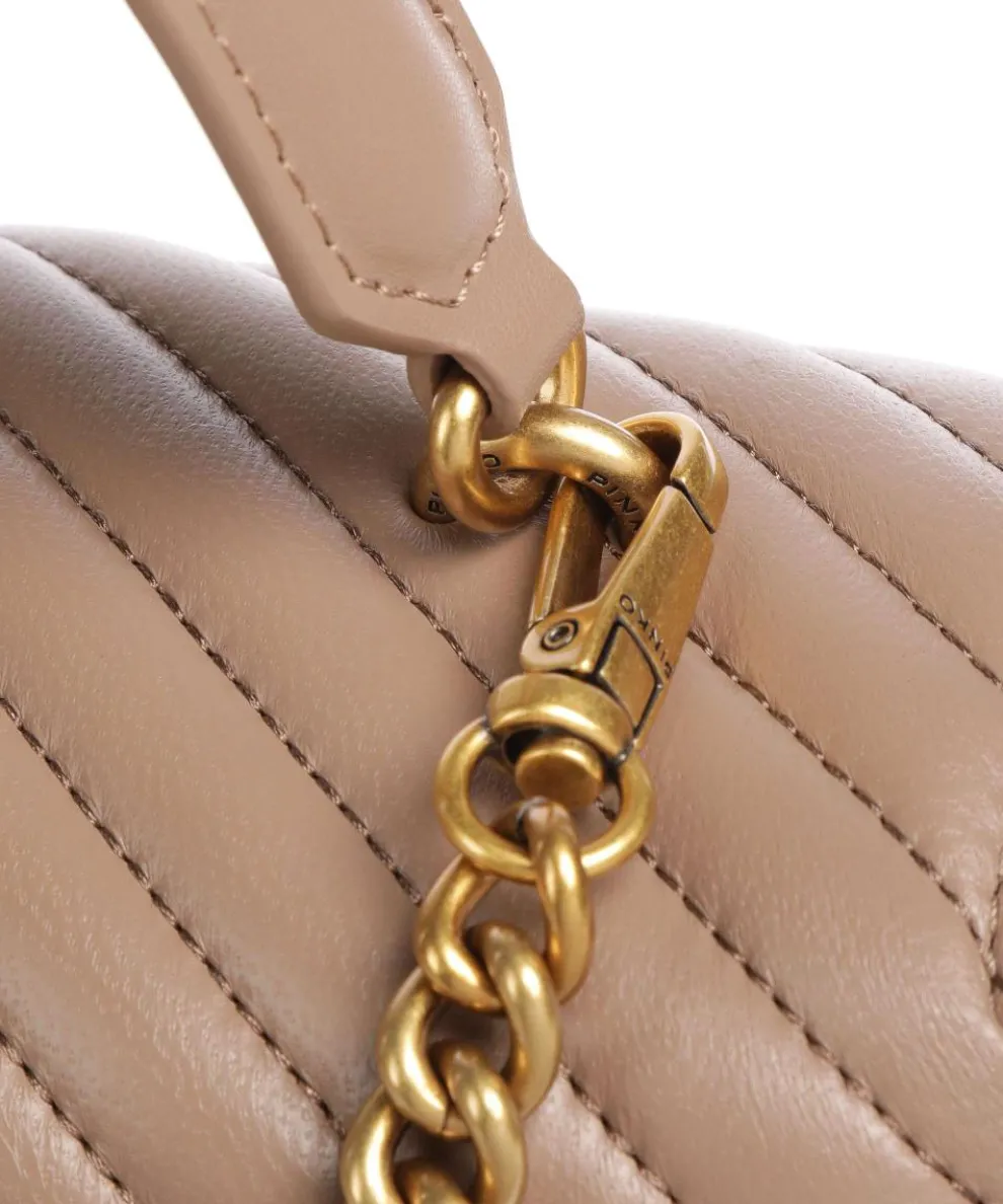 Love Lady Puff Classic Handbag sheepskin leather light brown