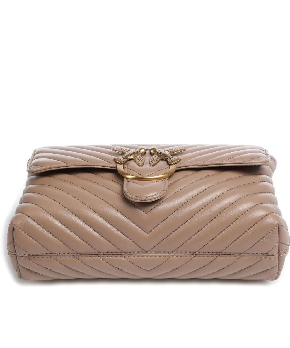 Love Lady Puff Classic Handbag sheepskin leather light brown