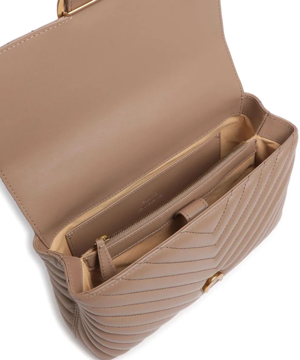 Love Lady Puff Classic Handbag sheepskin leather light brown