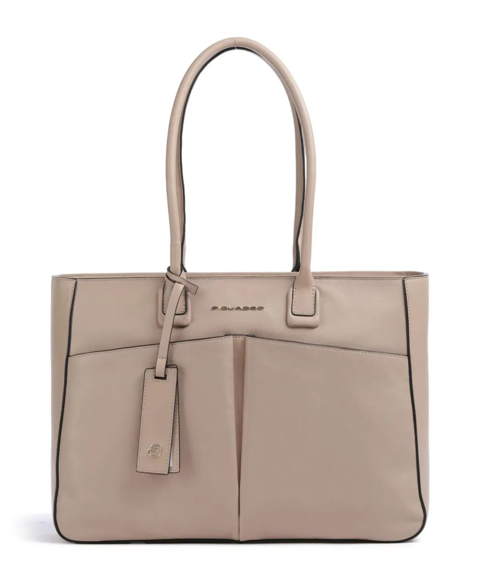 Ashley Tote bag 15″ fine grain cow leather antique pink
