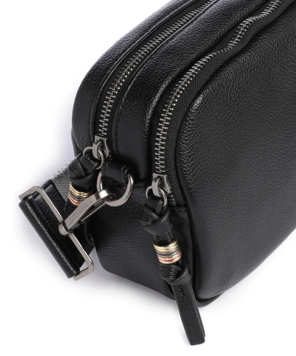 Bestie Crossbody bag recycled leather, polyurethane black