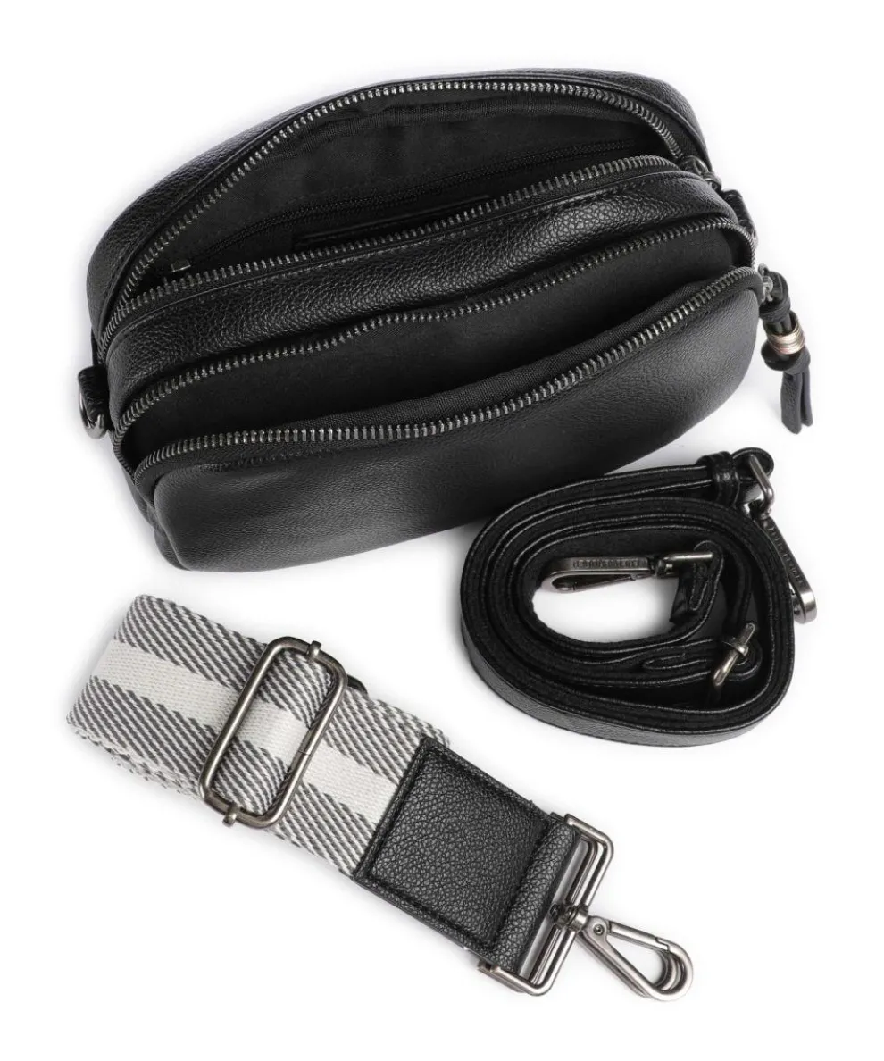 Bestie Crossbody bag recycled leather, polyurethane black