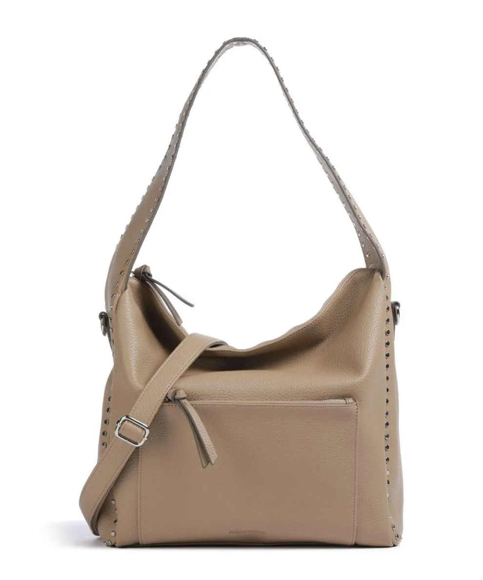 Feel Wild Hobo bag grained leather light brown