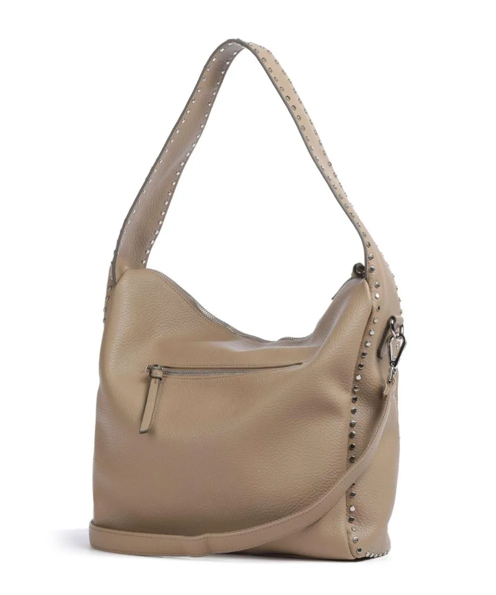 Feel Wild Hobo bag grained leather light brown
