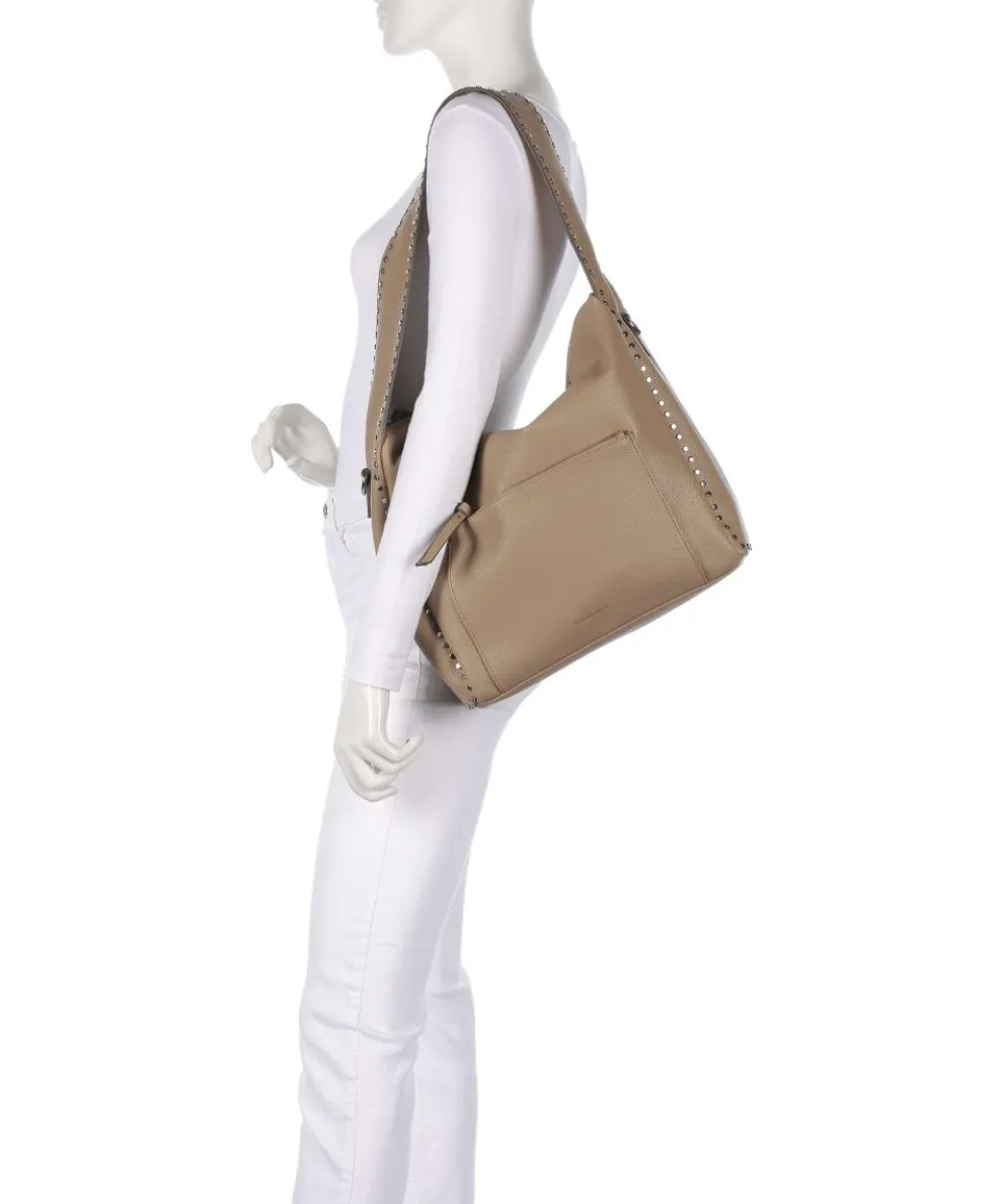 Feel Wild Hobo bag grained leather light brown