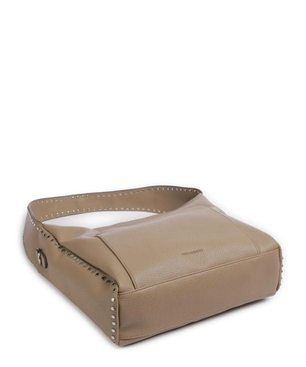 Feel Wild Hobo bag grained leather light brown