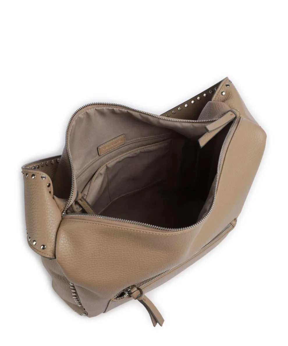 Feel Wild Hobo bag grained leather light brown