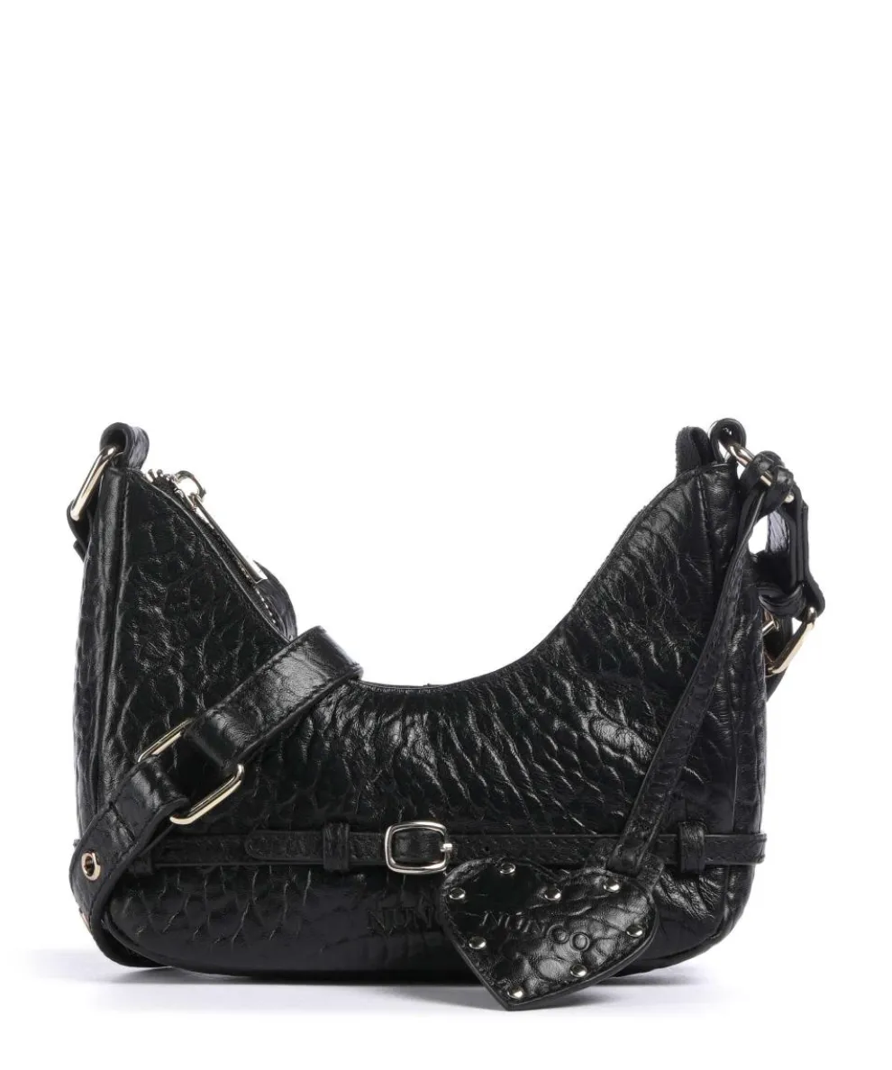 New Zealand Palma Belt Crossbody bag embossed leather black