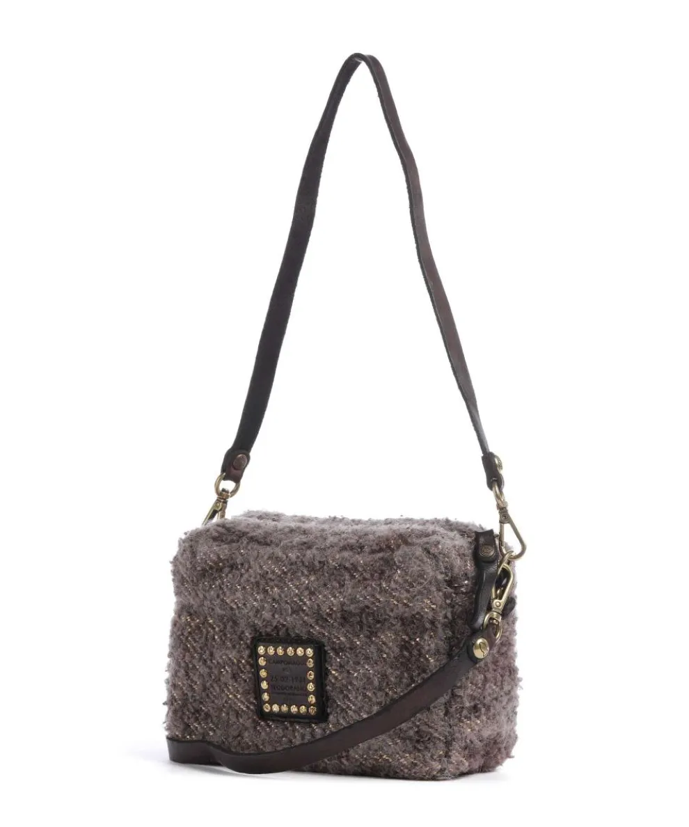 Shoulder bag fabric dark brown