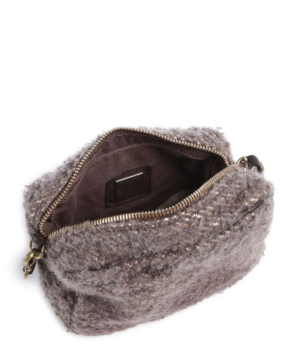 Shoulder bag fabric dark brown