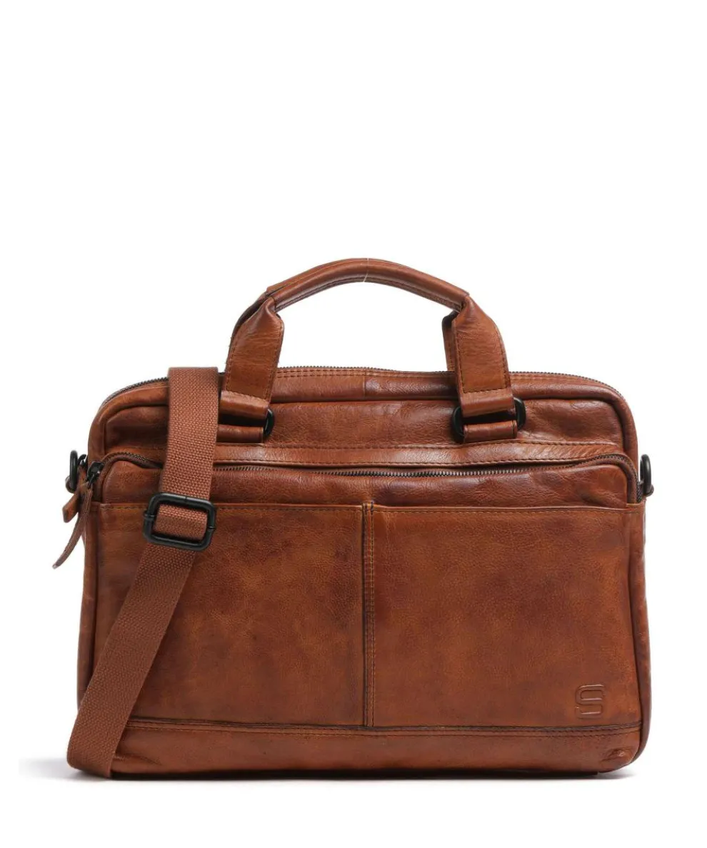 Apache Briefcase 13″ grained leather cognac