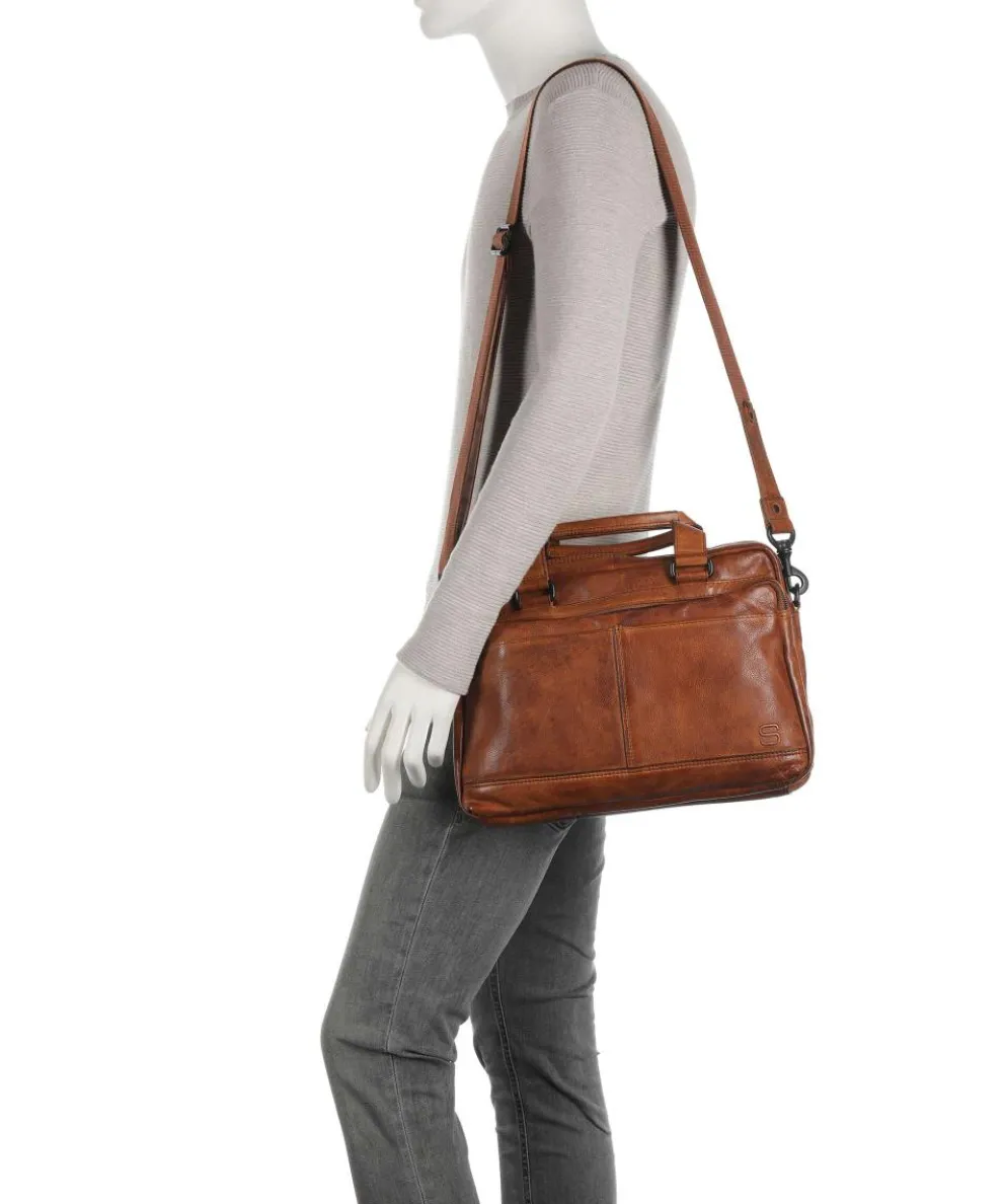 Apache Briefcase 13″ grained leather cognac