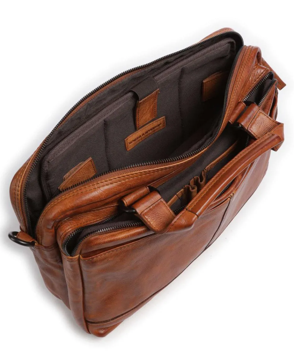 Apache Briefcase 13″ grained leather cognac