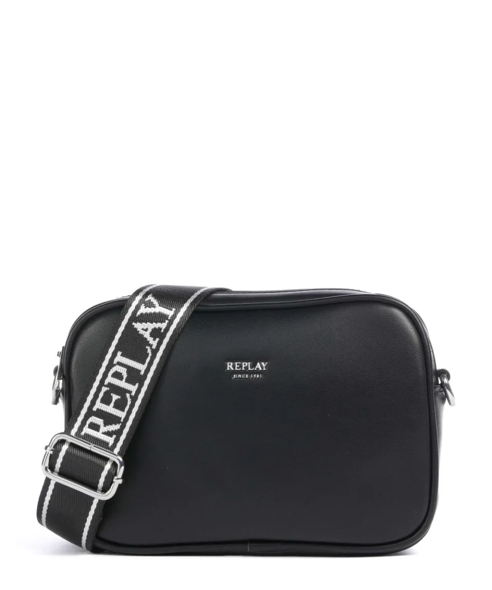 Crossbody bag imitation leather black
