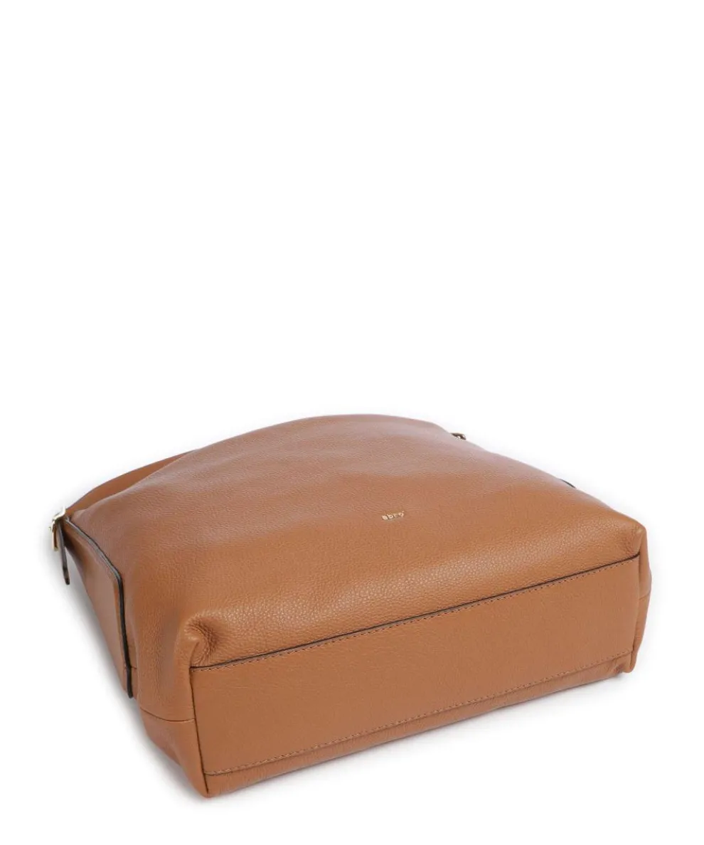 Agave Carina Hobo bag grained leather brown