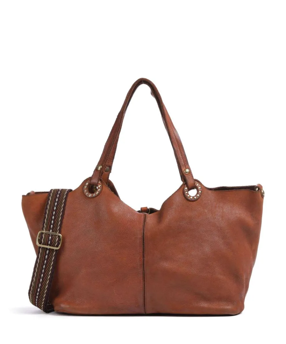 Tote bag grained cow leather cognac