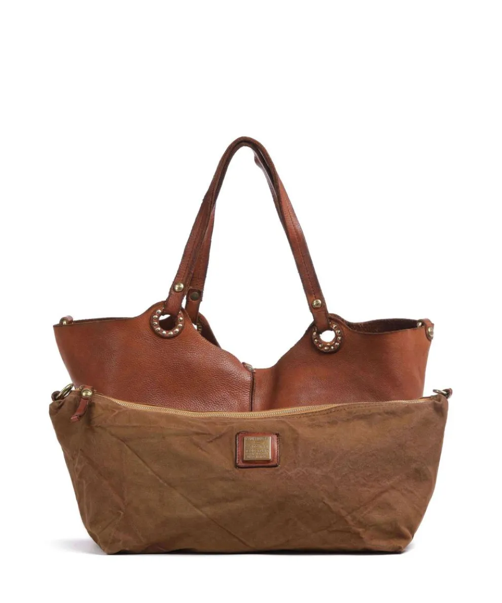 Tote bag grained cow leather cognac