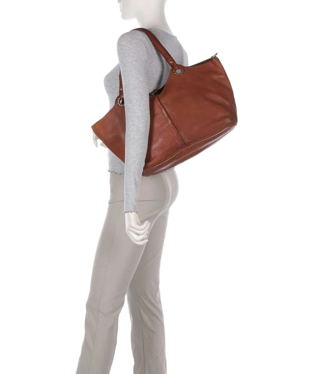 Tote bag grained cow leather cognac