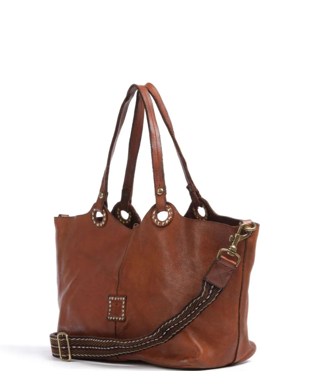 Tote bag grained cow leather cognac