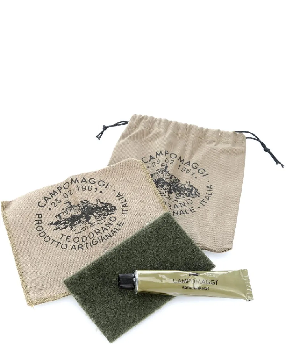 Crossbody bag grained cow leather dark green