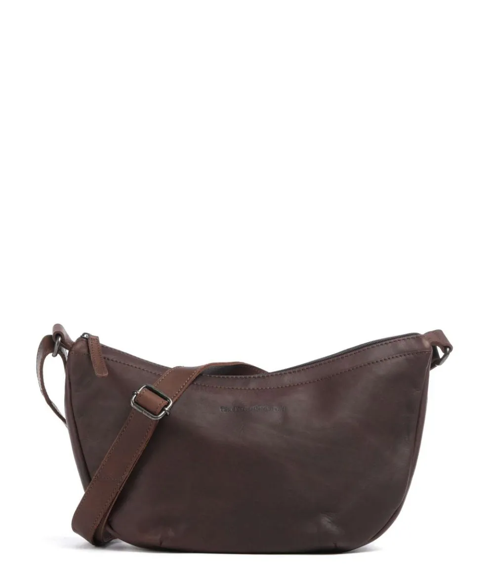 Cow Wax Pull Up Piemonte Crossbody bag pull-up cow leather dark brown