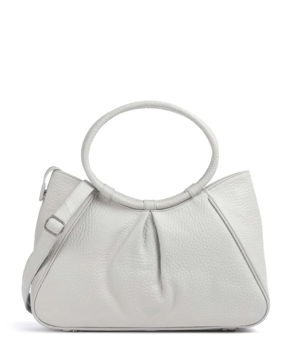 Hirsch Ilona Handbag grained cow leather light grey
