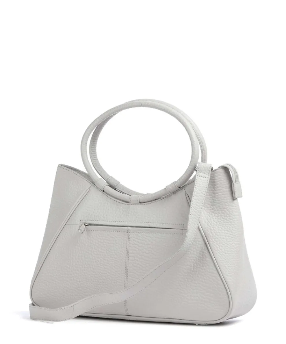 Hirsch Ilona Handbag grained cow leather light grey