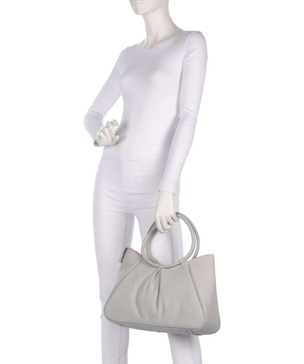 Hirsch Ilona Handbag grained cow leather light grey