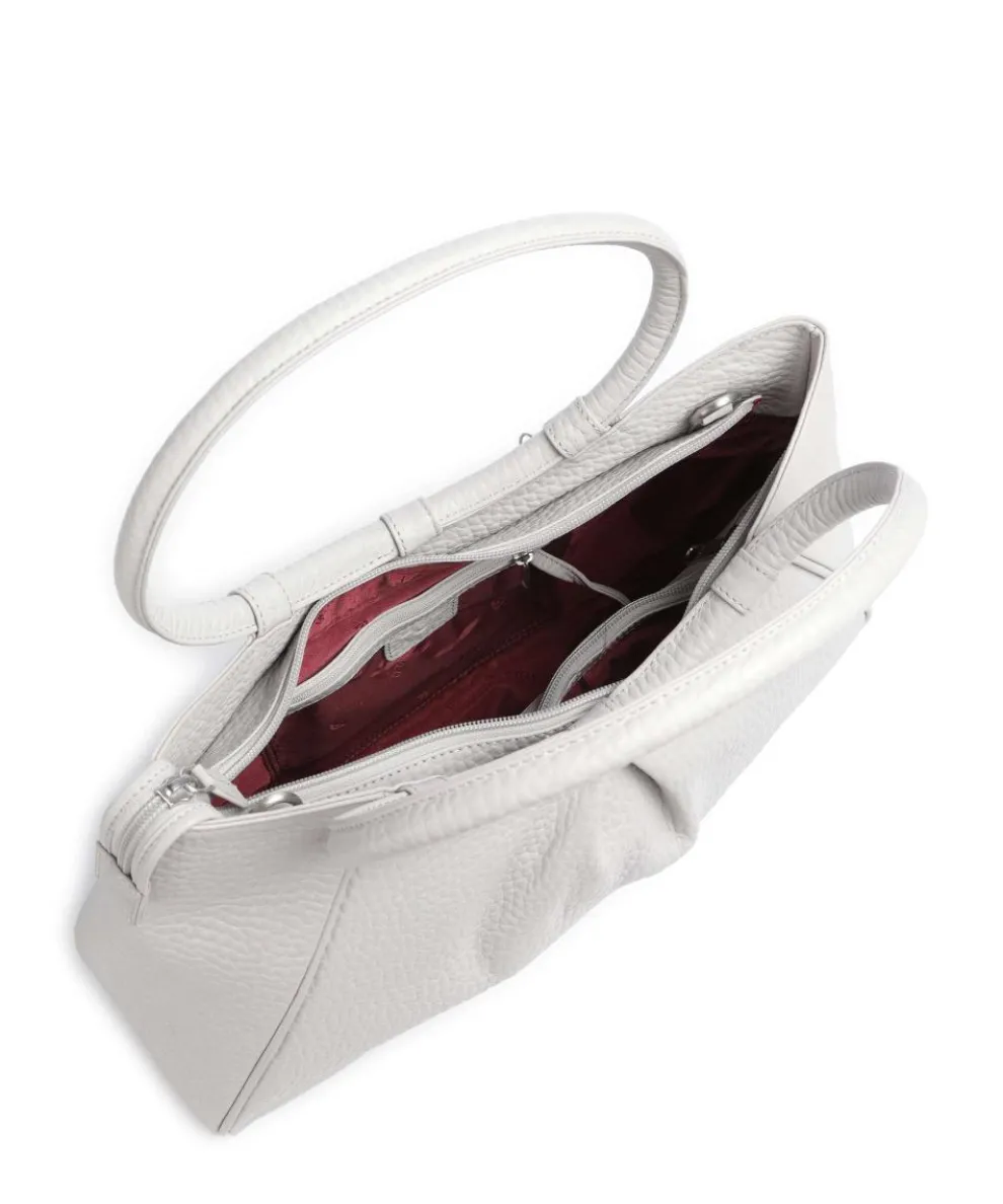 Hirsch Ilona Handbag grained cow leather light grey