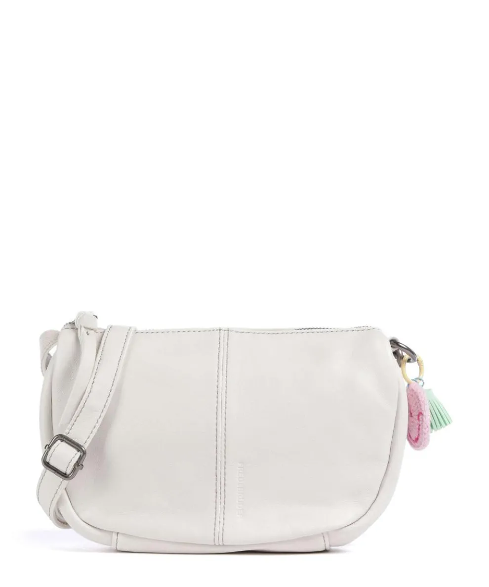 Take A Smile Crossbody bag sheepskin leather ivory