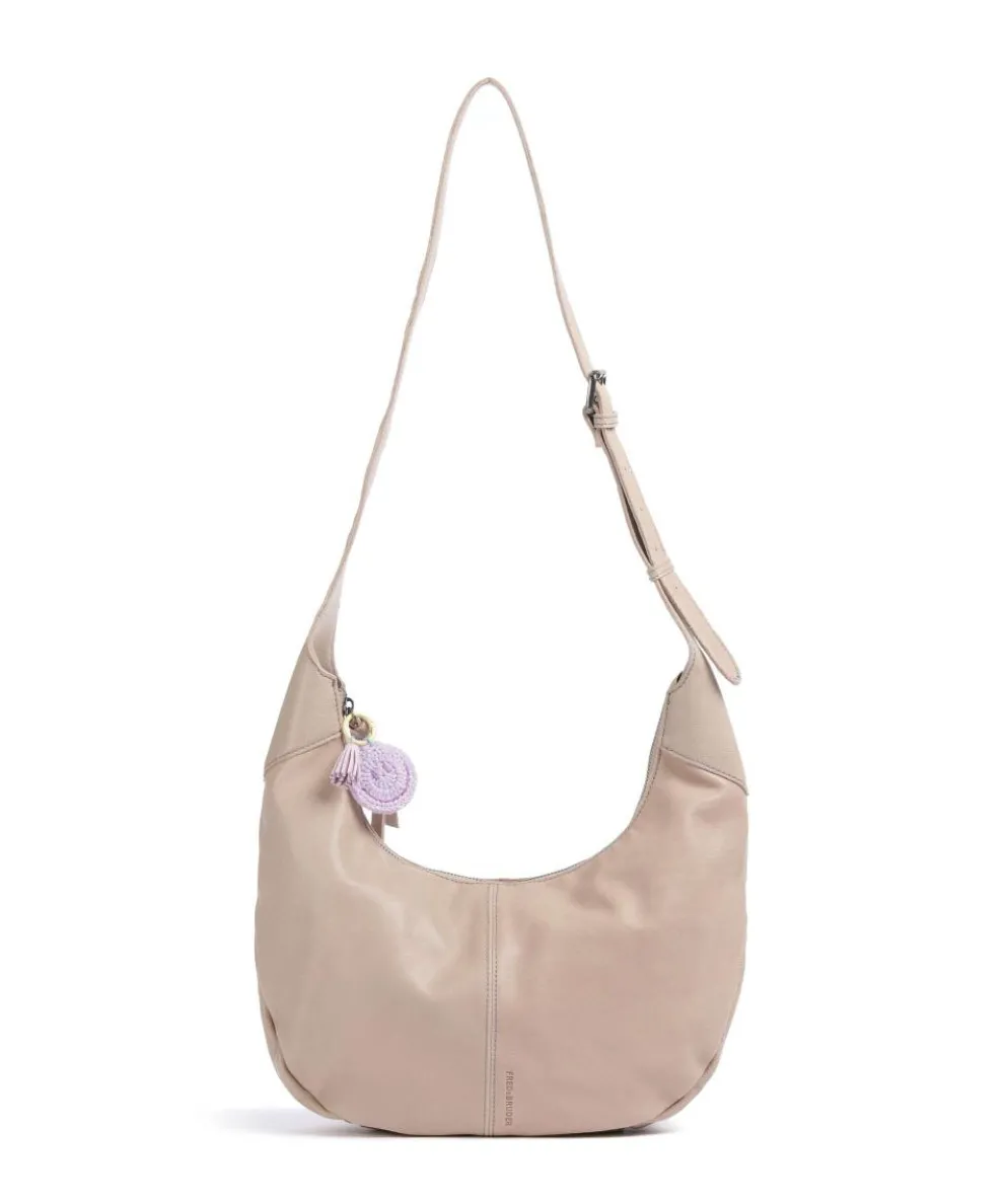 Take A Smile Hobo bag sheepskin leather beige
