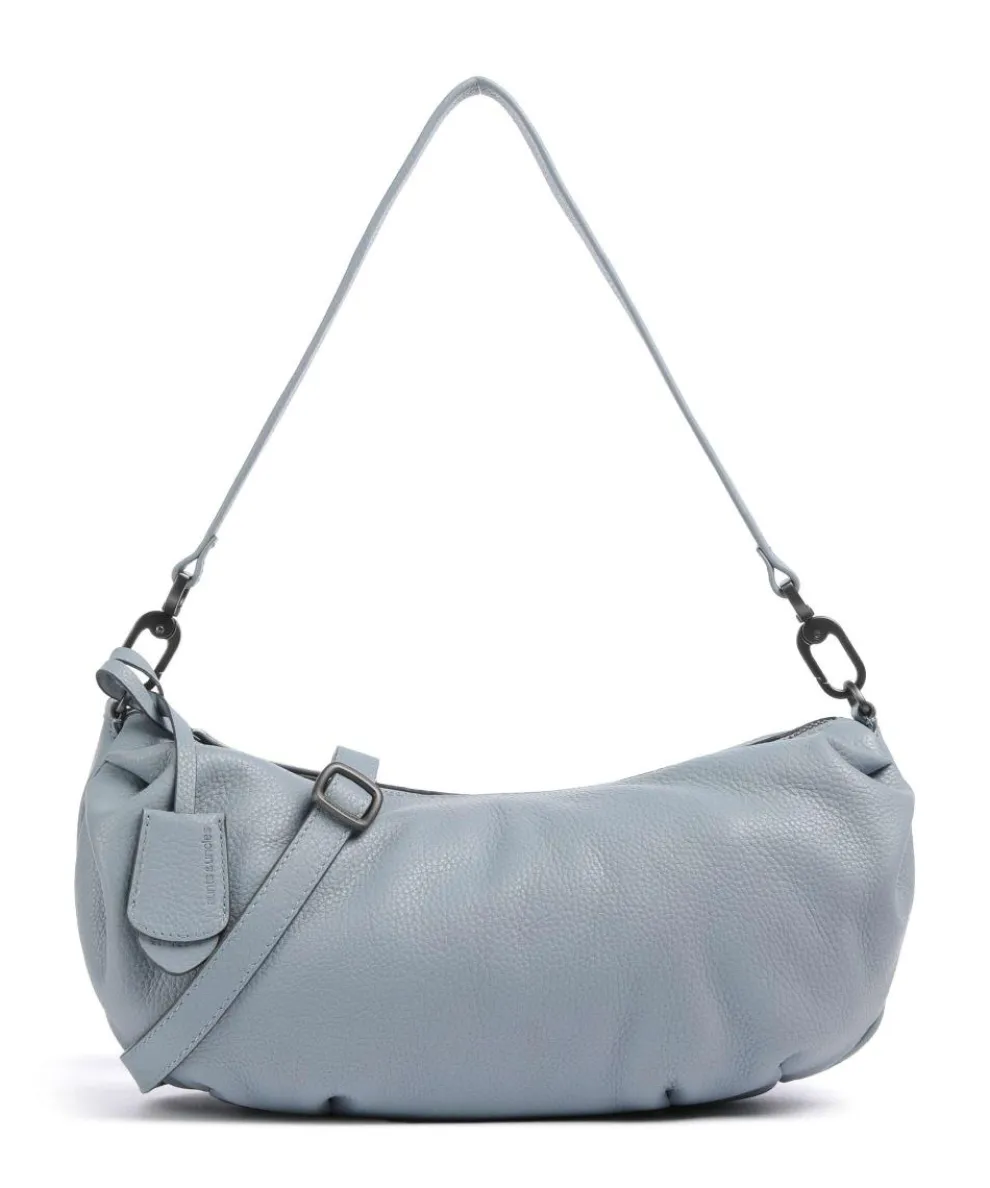 Philocalists Sparkle Hobo bag grained leather light blue
