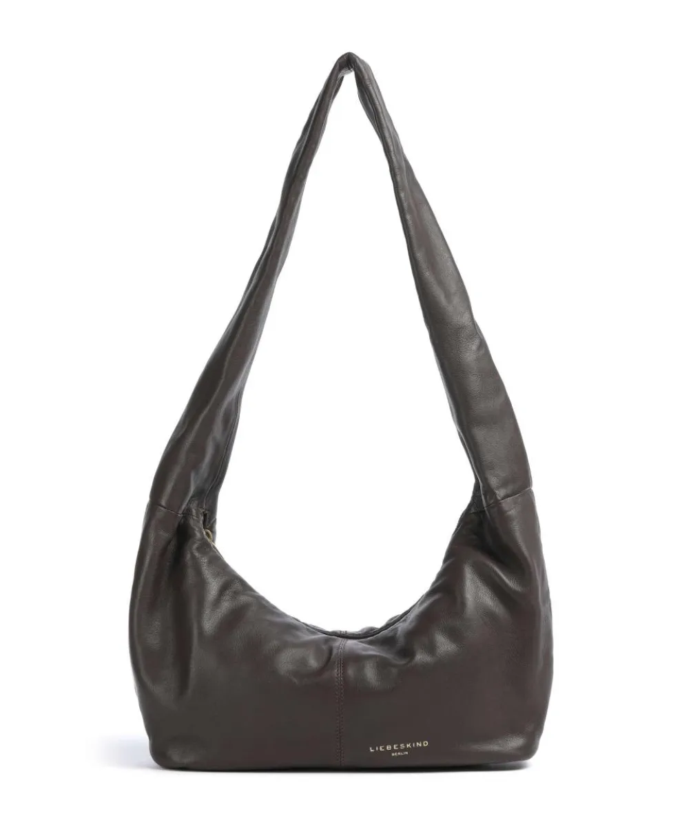 Bo Sheep Natural M Hobo bag sheepskin leather dark brown