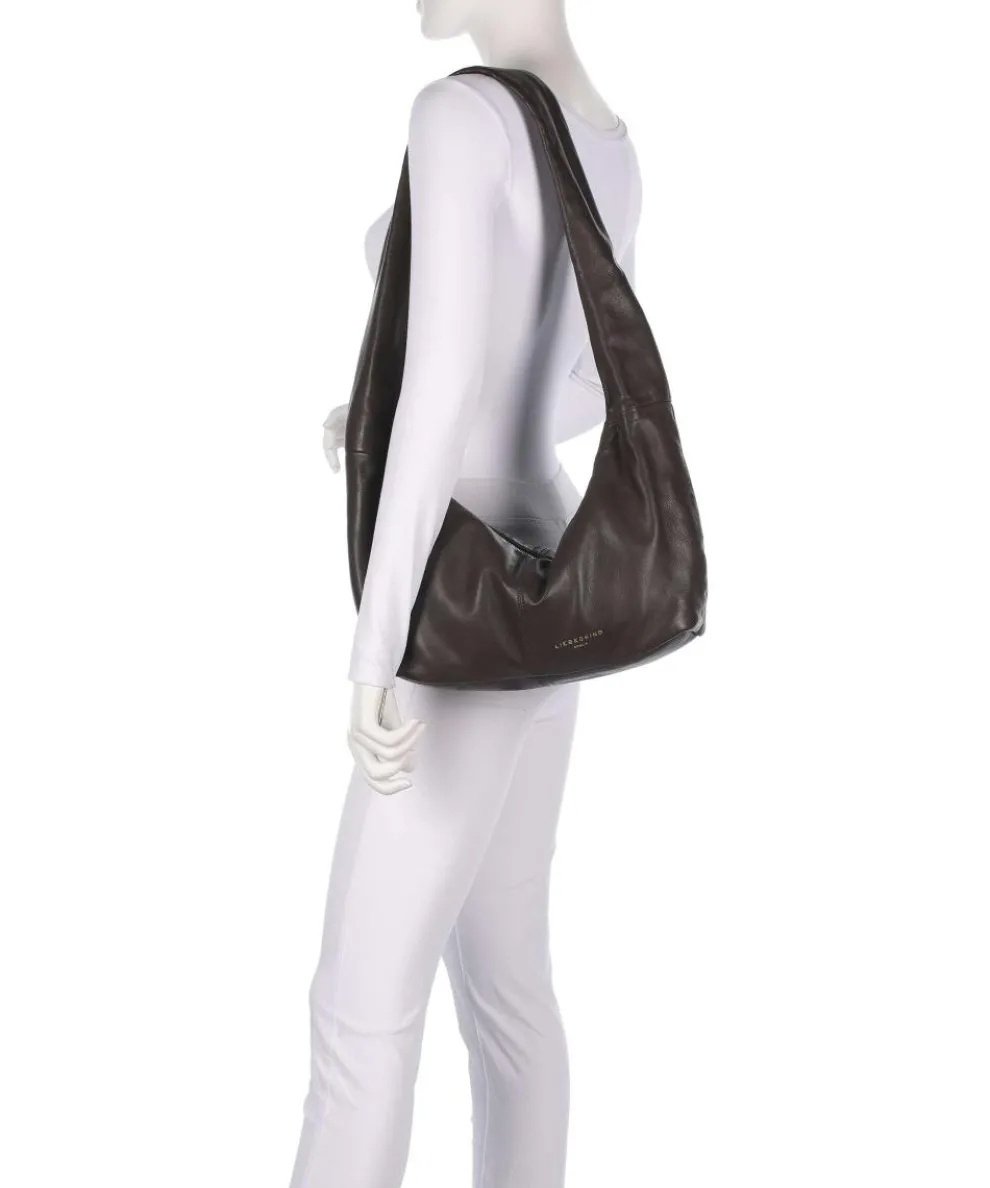 Bo Sheep Natural M Hobo bag sheepskin leather dark brown