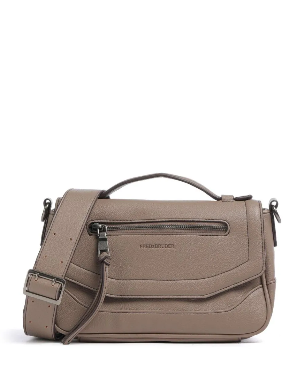 Bestie Crossbody bag recycled leather taupe