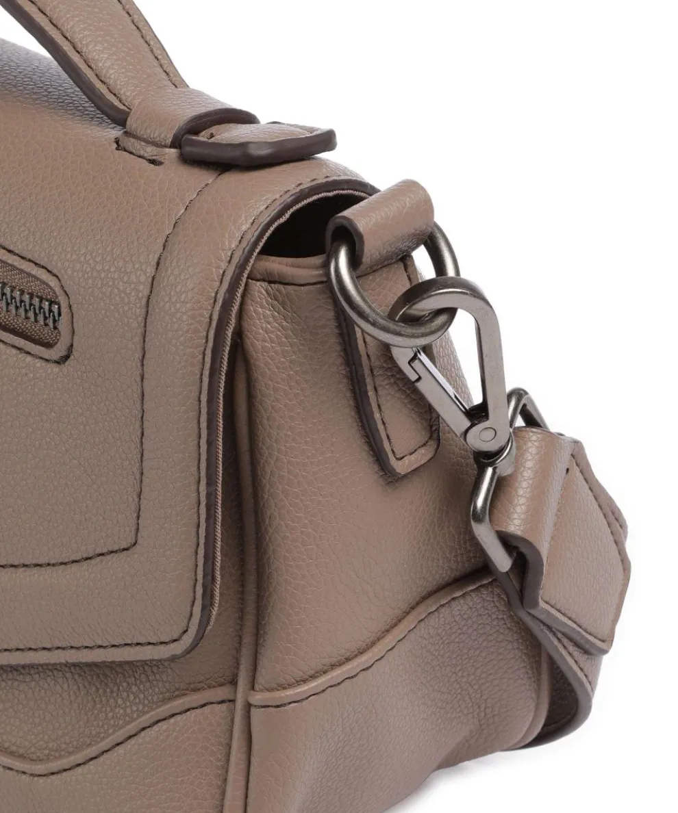 Bestie Crossbody bag recycled leather taupe