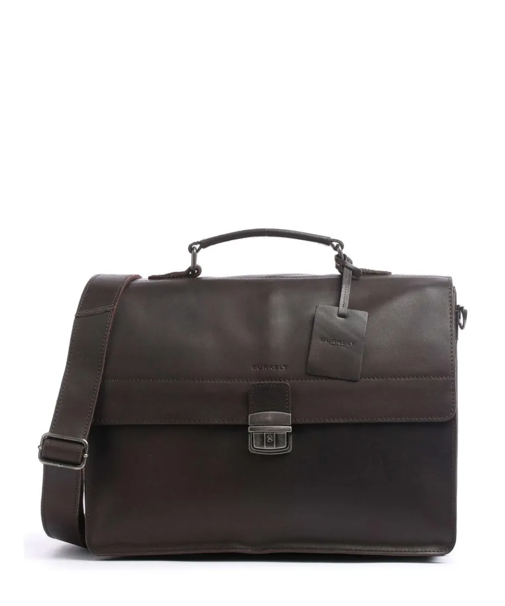 Vintage Dean Briefcase calfskin dark brown